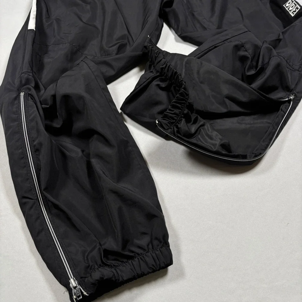 Vintage CCM Track Pants Mens XL Black Mesh Lined  Windbreaker Warm ups Korea